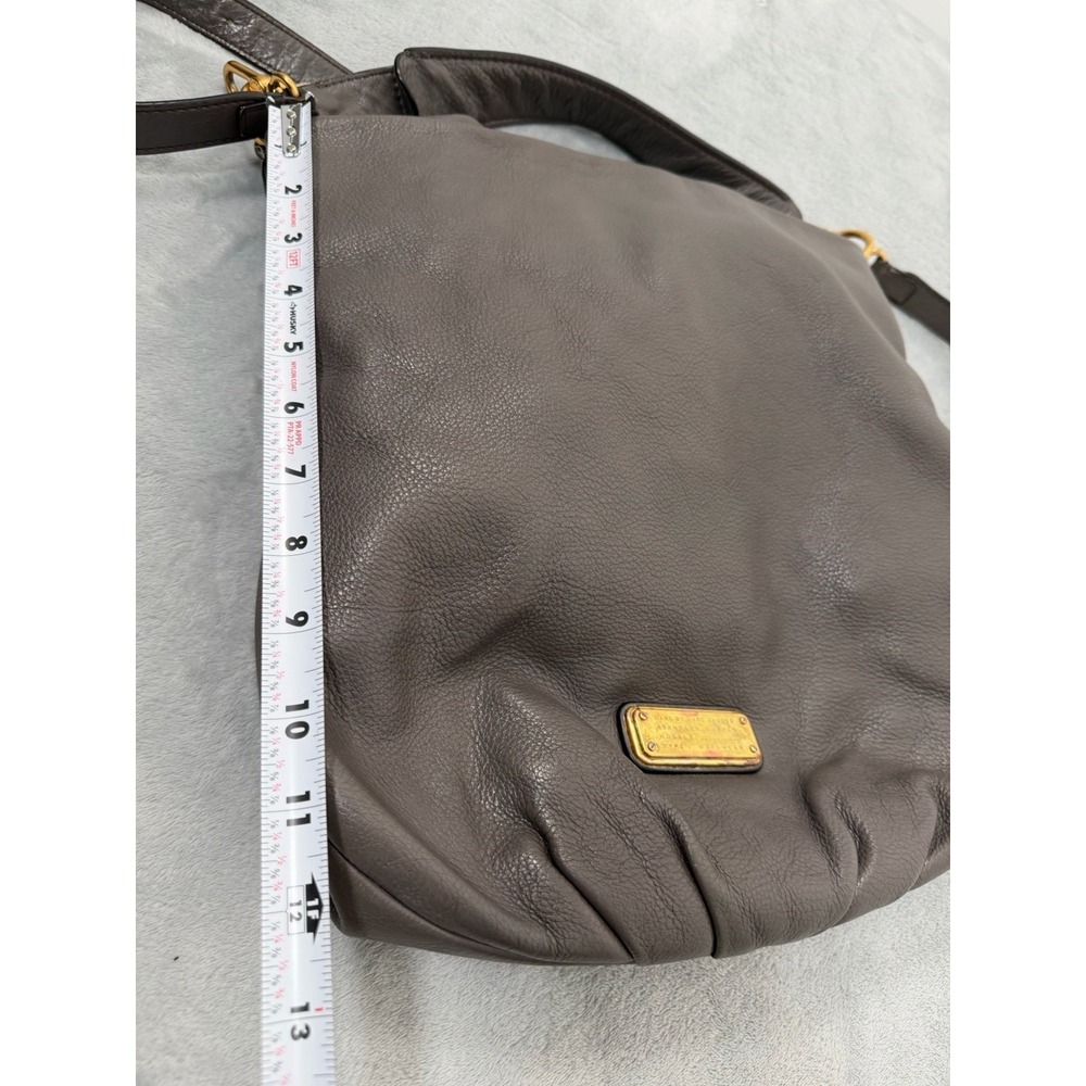 Marc by Marc Jacobs Hobo Q Hillier Gray Pebbled Leather Satchel Crossbody Purse - Picture 11 of 12